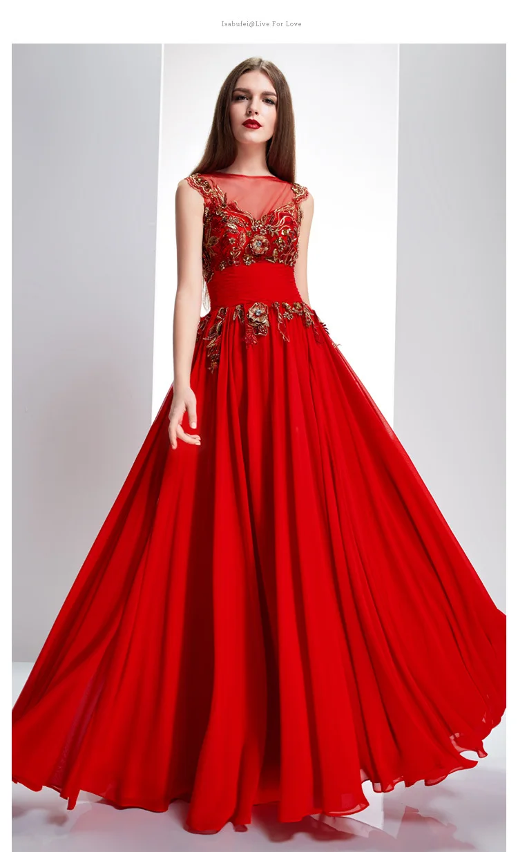 

free shipping appliques party vestido de festa renda vestido longo sexy red long Formal gown Evening mother of the bride Dress