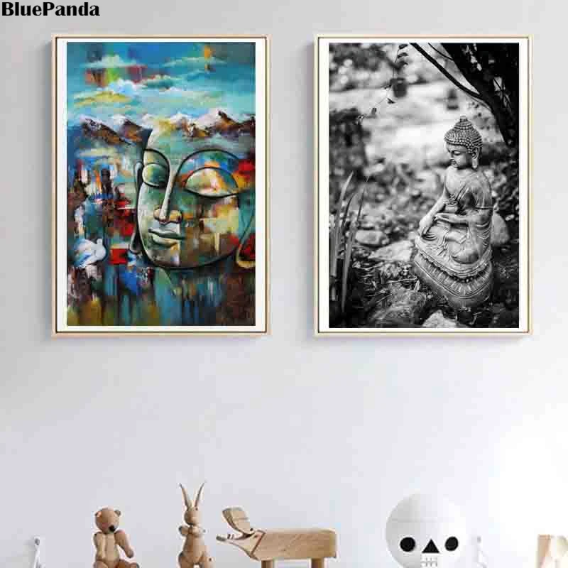 Текстура лотоса картина маслом лорда Будды на холсте печать картин для гостиной