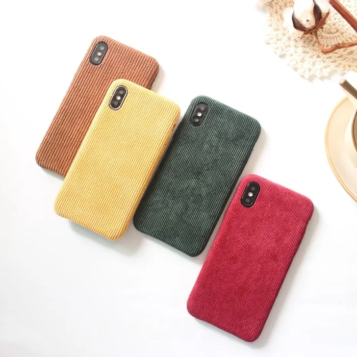 Gimfun зимний однотонный вельветовый тканевый чехол для телефона для Iphone 11 Pro Xs Max XR 7 6s 8 Plus Coque задняя крышка тканевый Мягкий ТПУ чехол