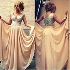 Angelsbridep Длинные вечерние платья с V-образным вырезом Abiti Da Cerimonia блестящие вечерние платья с блестками вечерние платья для свадьбы вечеринки выпускного вечера