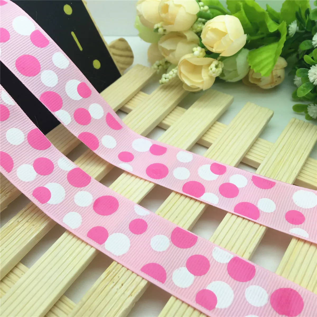 Новинка DIY 5 ярдов 1 '✥ мм горошек сок печатная корсажная лента бант для волос |
