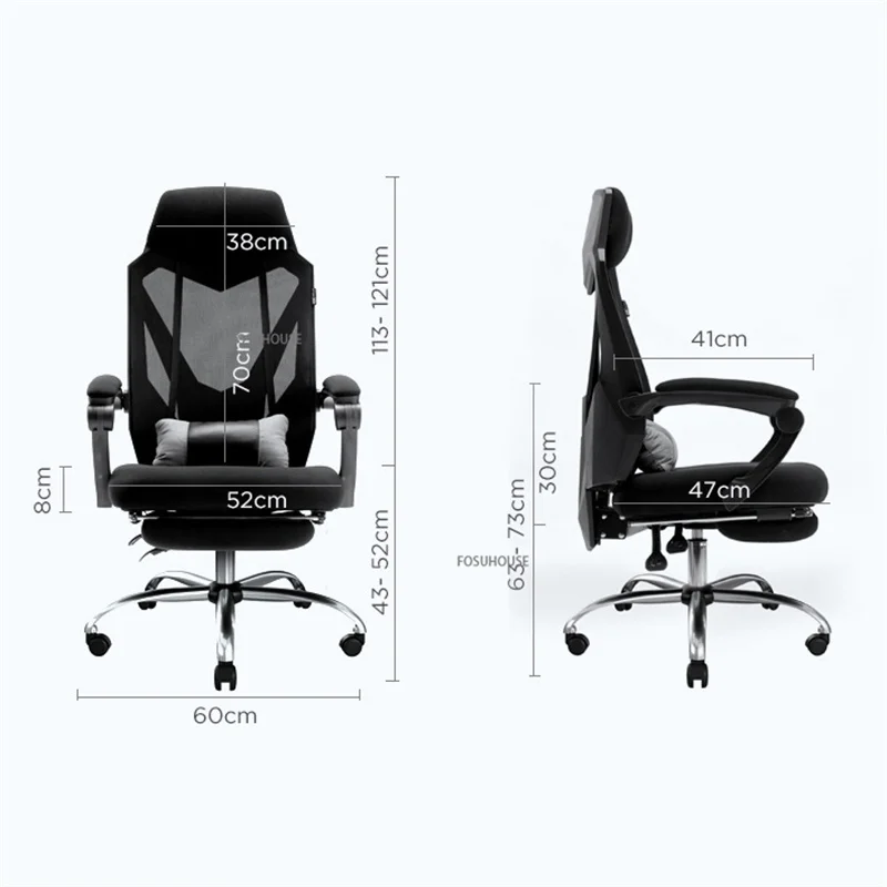 Современное кресло для офисной мебели удобное компьютера черного и белого цвета