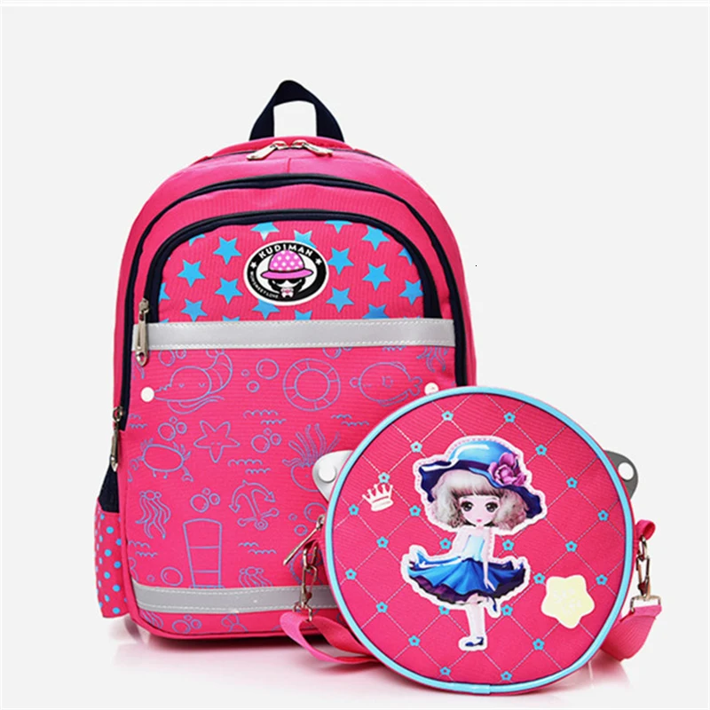 European and American cartoon car printing school bags For teens Boys girls Cute princess backpacks Nylon school backpack