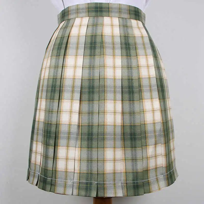 

Short Skirt High Waist 2021 Uniform Jk Skirts Plaid Skirt School Girl A-line White Pink Tutu Skirt Women Cute Dress Cloths