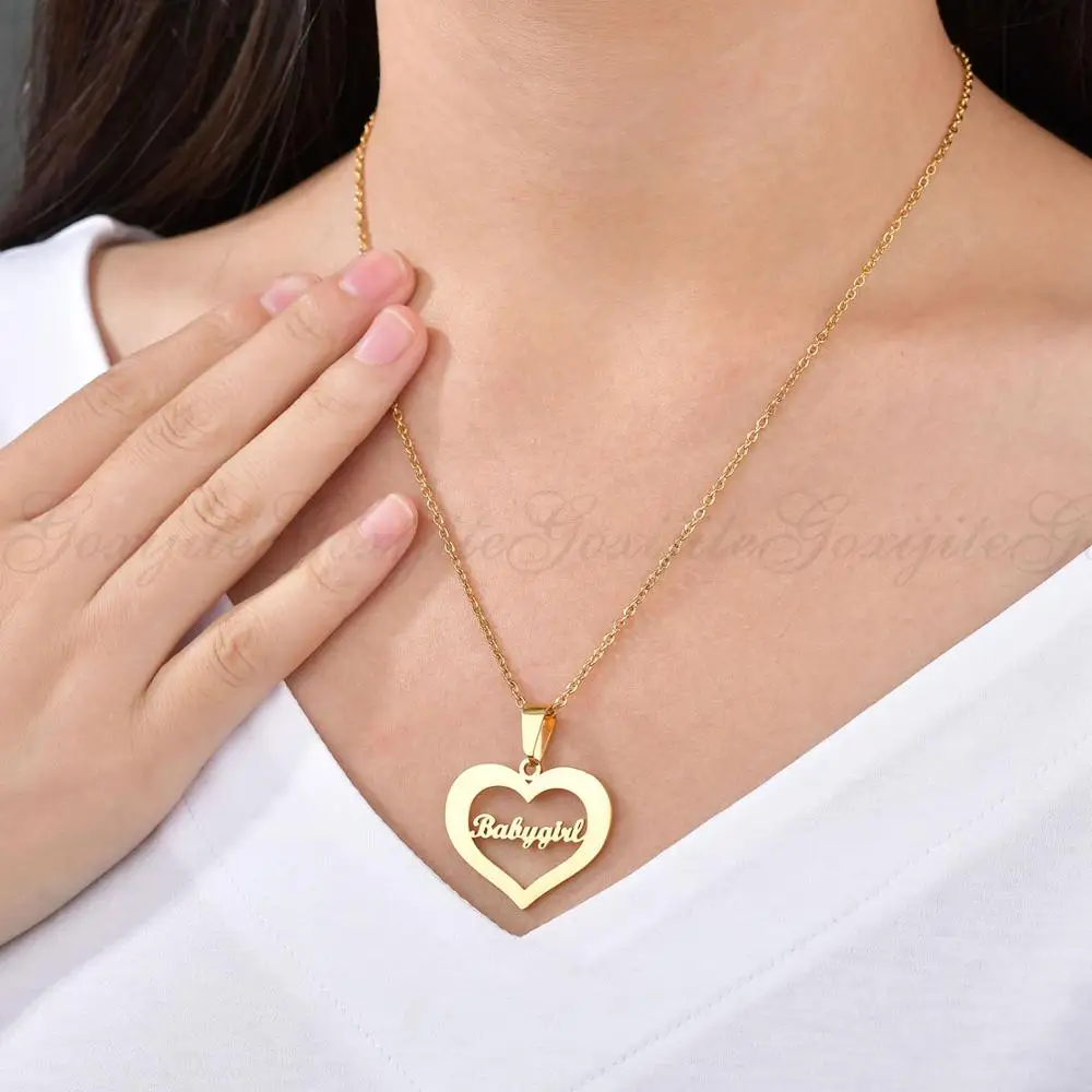 Женское Ожерелье с именем сердца из нержавеющей стали | Украшения и аксессуары