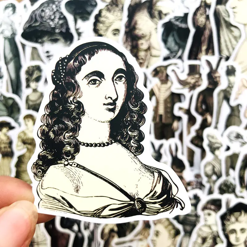 50 шт./упак. Винтажные европейские дамы/билеты Старый бумажные наклейки DIY Скрапбукинг Метка Дневник стикер Ретро характер автомобиля на.