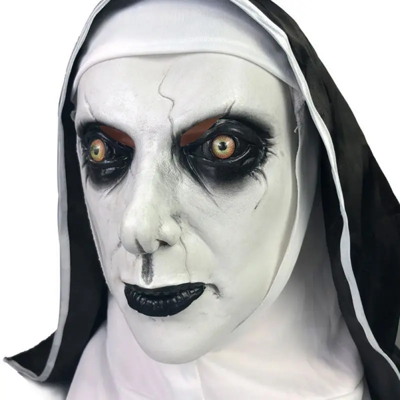 Маска монахиня светящаяся маска ужасная гримаса с изображением из фильма ужасов
