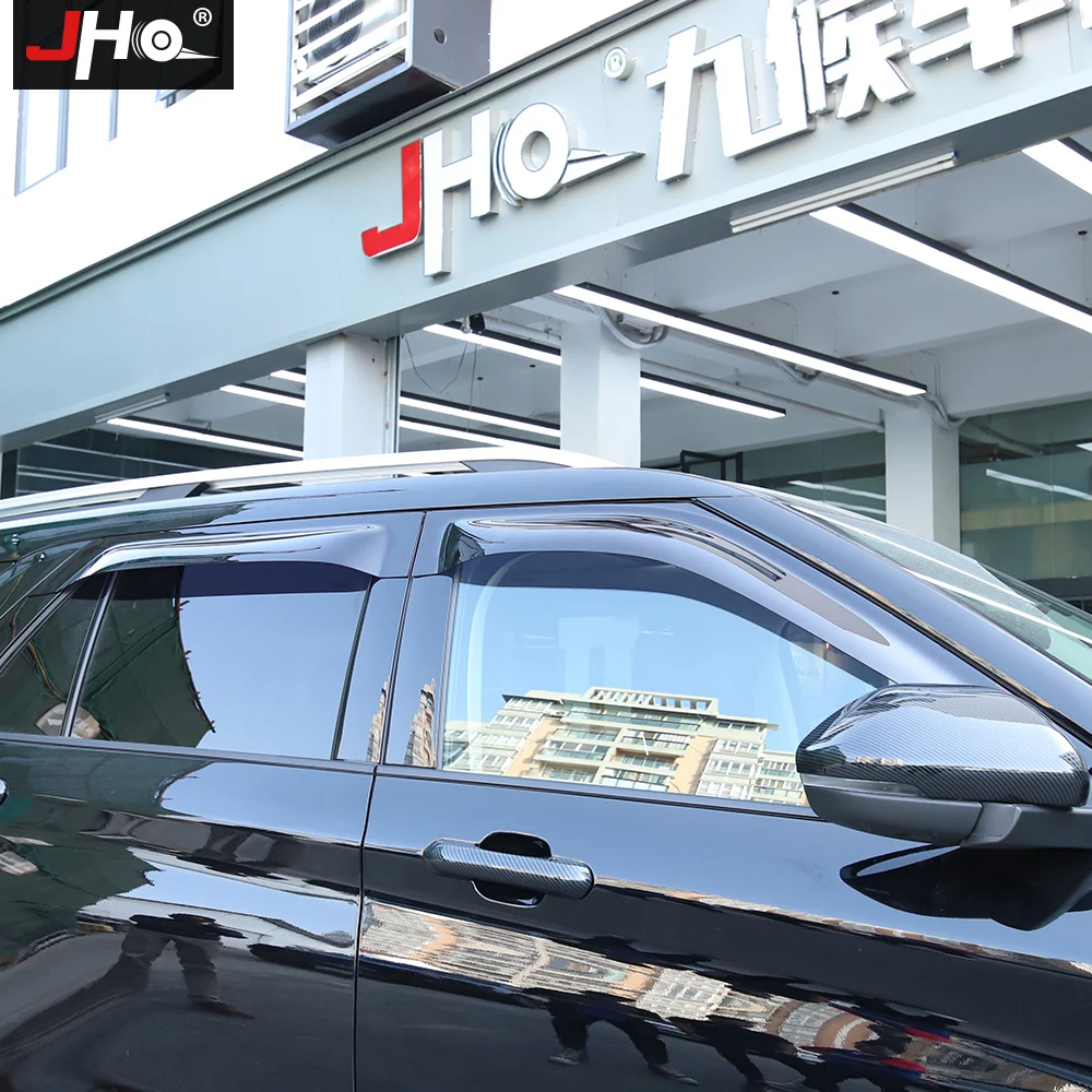 JHO Offroad Window Visor Deflector Awnings Sun Rain Guard For FORD EXPLORER 2020 2021 Base XLT Limited ST Car Accessories