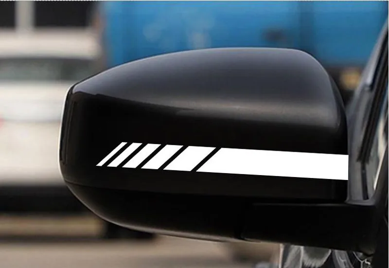 Автомобильный Стайлинг украшение для зеркала заднего вида наклейка в полоску