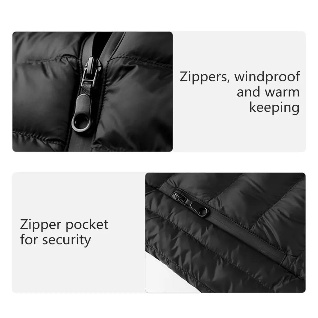 

3 Areas Heated Vest Jacket USB Child Winter Electrically Heated Sleeveless Jacket Outdoor Sports Ski Waistcoat Hiking Jackets