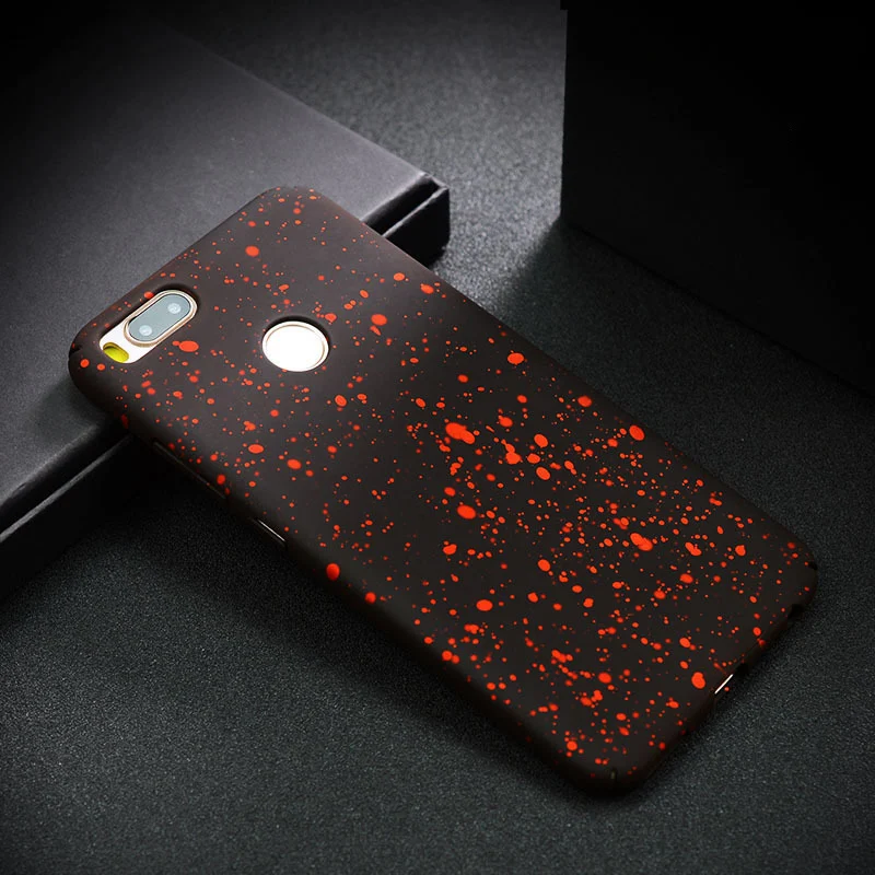 Red Матовый чехол для Xiaomi mi A1 5X чехол жесткая накладка на заднюю панель 3D рельеф Звезды Чехол s для Xiaomi mi 5X mi A1 5X A1 Чехлы бамперы чехол для телефона - Цвет: Red