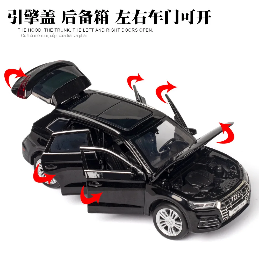 Diecast 1:32 Alloy Model Car New Audi Q5 SUV Miniature Metal Vehicle Collected Gift for Children Birthday Play Christmas Hottoys | Игрушки и