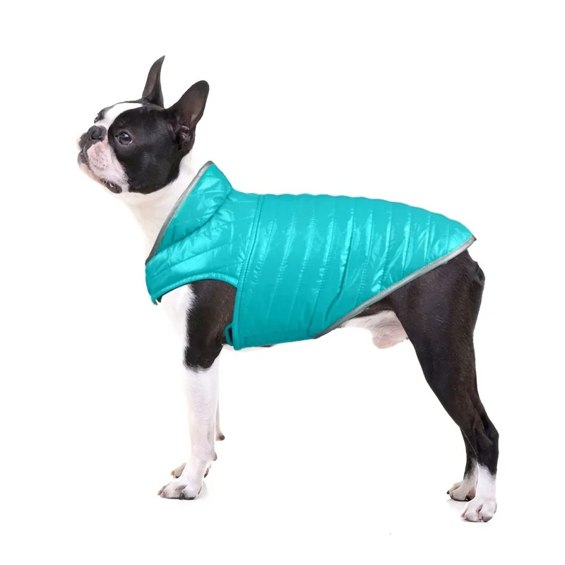 

Winter Dog Clothes, Puppy Clothes, Jacket, Light Down, Double-sided Vest, Hit Color, Reflective Small and Medium-sized Dogs