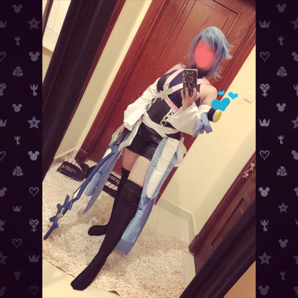 

Kingdom Hearts Birth By Sleep Aqua Cosplay Costume Custom cosplay anime