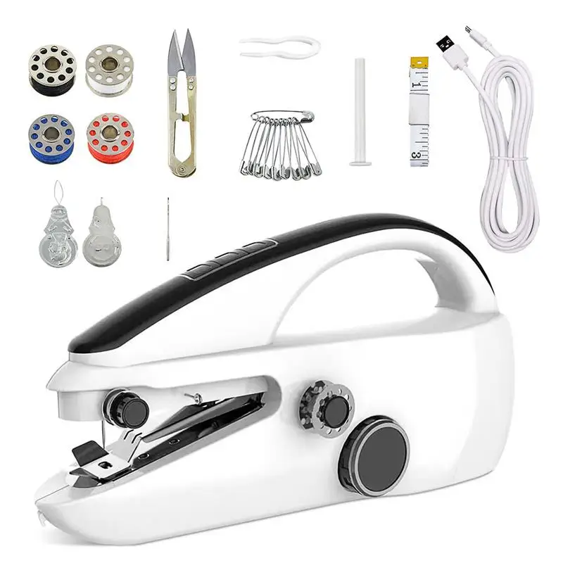 Ручная швейная машина на батарейках электрическая USB быстрая строчка домашняя