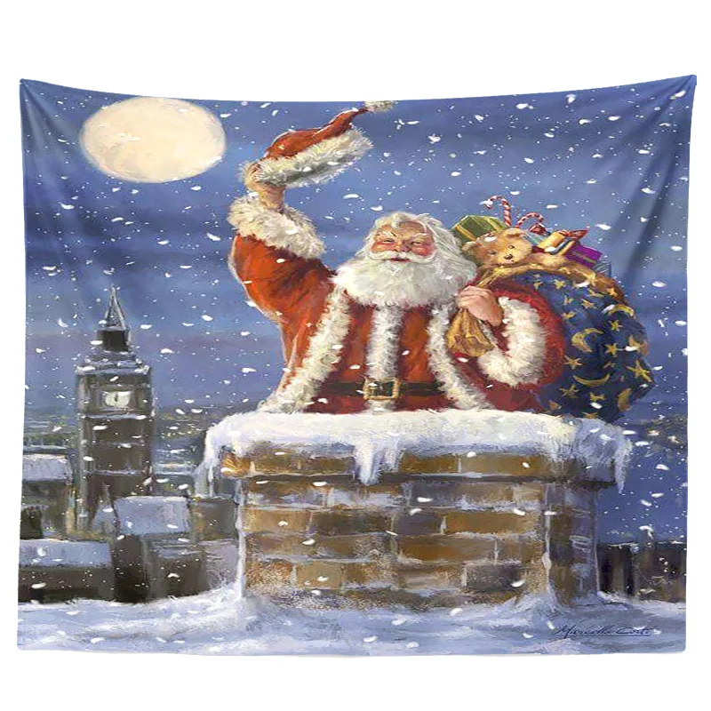 

Hanging Cloth Christmas New Year Tapestry Home Background Cloth University Dormitory Wall Decoration Digital Printing Tapestry