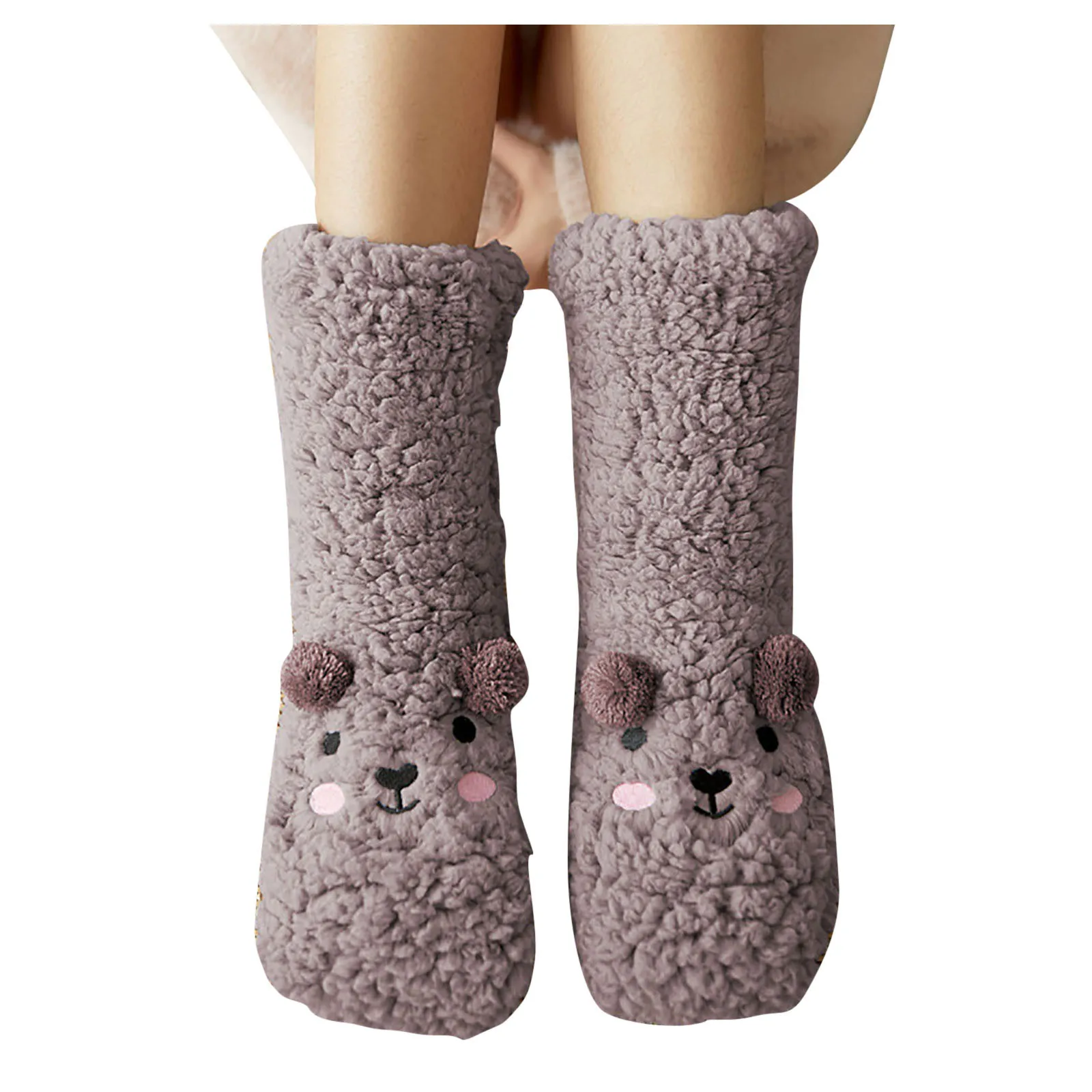 

Носки женские с мультяшным принтом, теплые Нескользящие, для сна, Модные Винтажные эластичные хлопковые для девочек