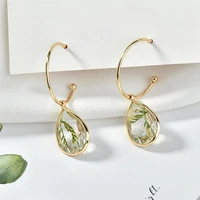 10 pcs creative chic fashion unique ear pendant water drop jewelry christmas tree leaf ornament wearing decor for party friends