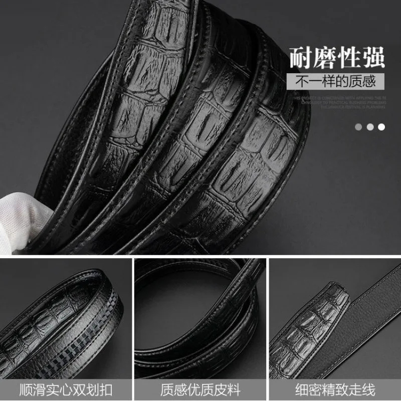 

Fortunes belt man on the second floor leather leather belt automatically fashion crocodile grain young han edition belts