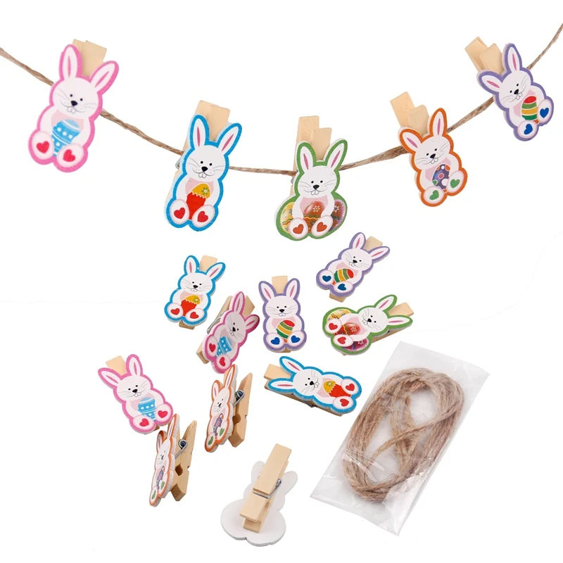 HUIRAN ремесла пасхальные яйца кролики Банни орнаменты счастливые пасхальные украшения для дома пасхальные Вечерние Декорации праздничные вечерние принадлежности