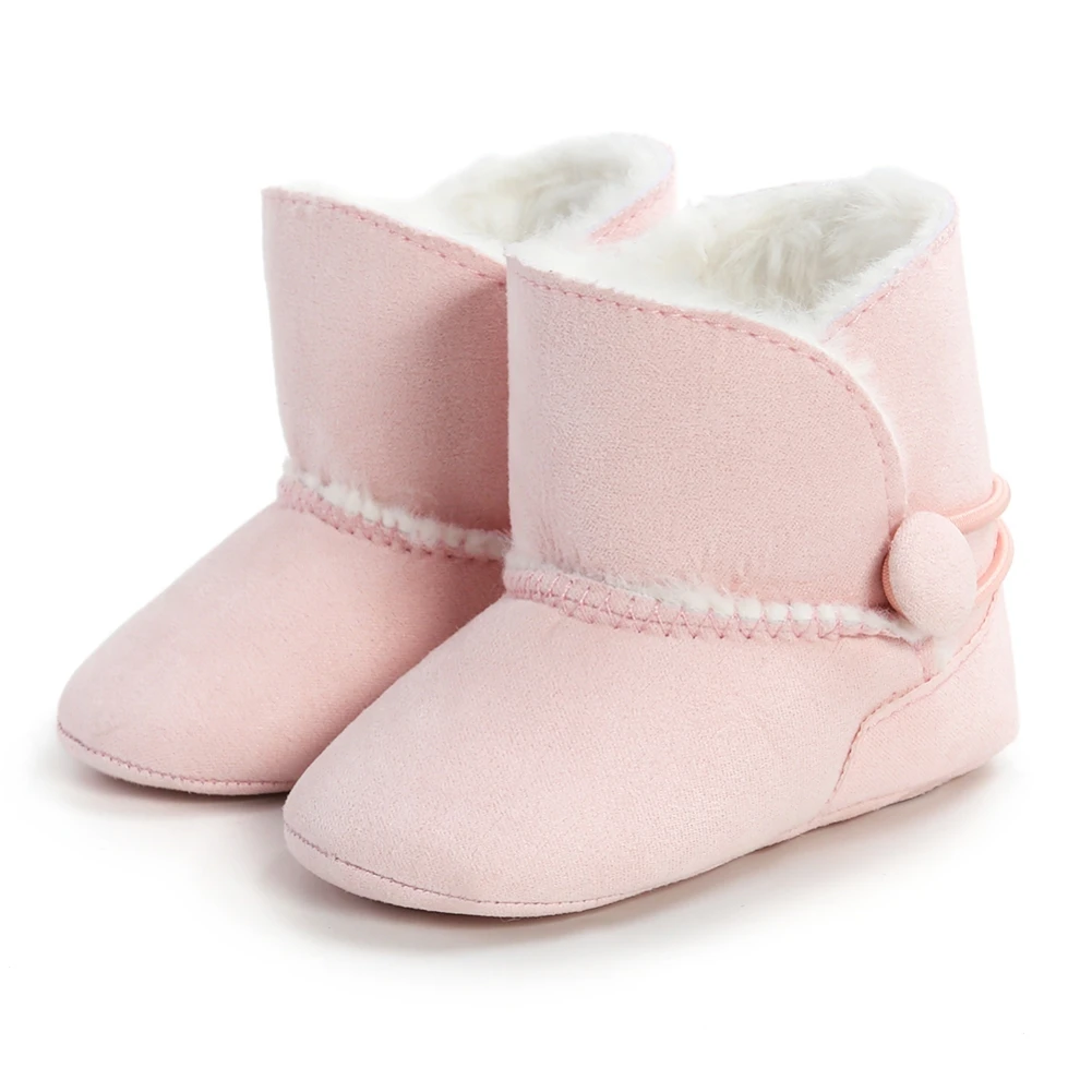 

Baywell Winter Baby Girls Boys Fur Snow Booties Newborn Toddler Warm Boots Shoes Soft Sole for 0-18M First Walkers