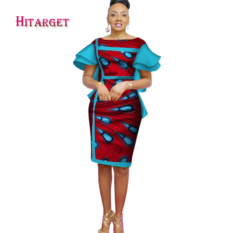 Африканские платья с вощеным принтом для женщин летнее Хлопковое платье Дашики