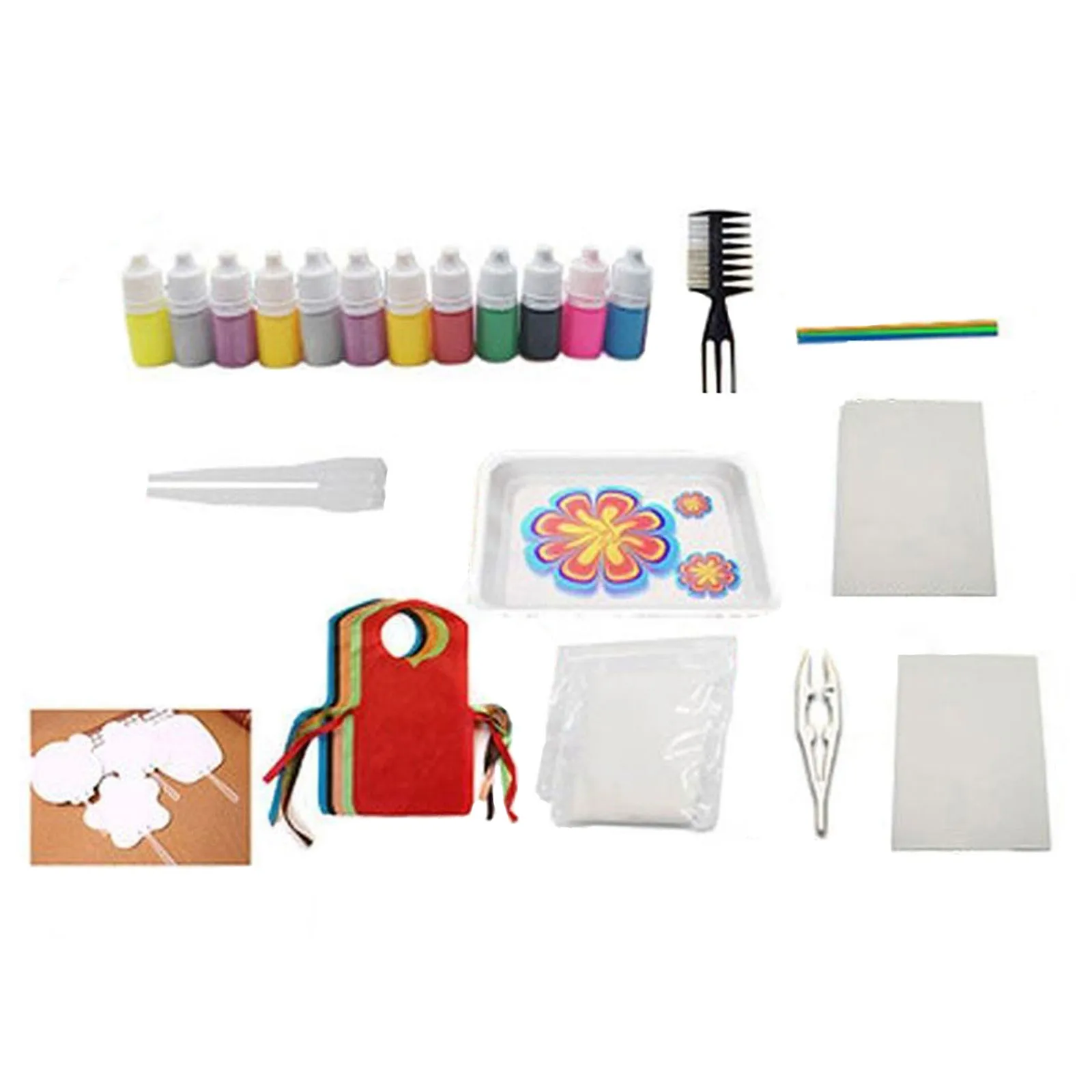 

12 Color Children's Water Painting Pigment Set Wet Painting Material Painting Toy Mixing Chart Acrylic Paint Set Gift For Kids