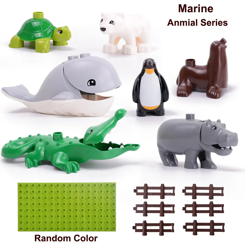 Animal Block Toy Dinosaur Lion Model Figures Big Size Building DIY Cartoon Brick Educational For Children Gift | Игрушки и хобби