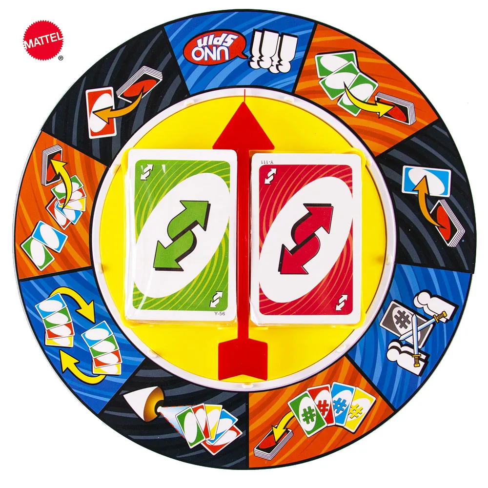 Mattel Games UNO крутящаяся карточная игра семейная забавная развлекательная доска