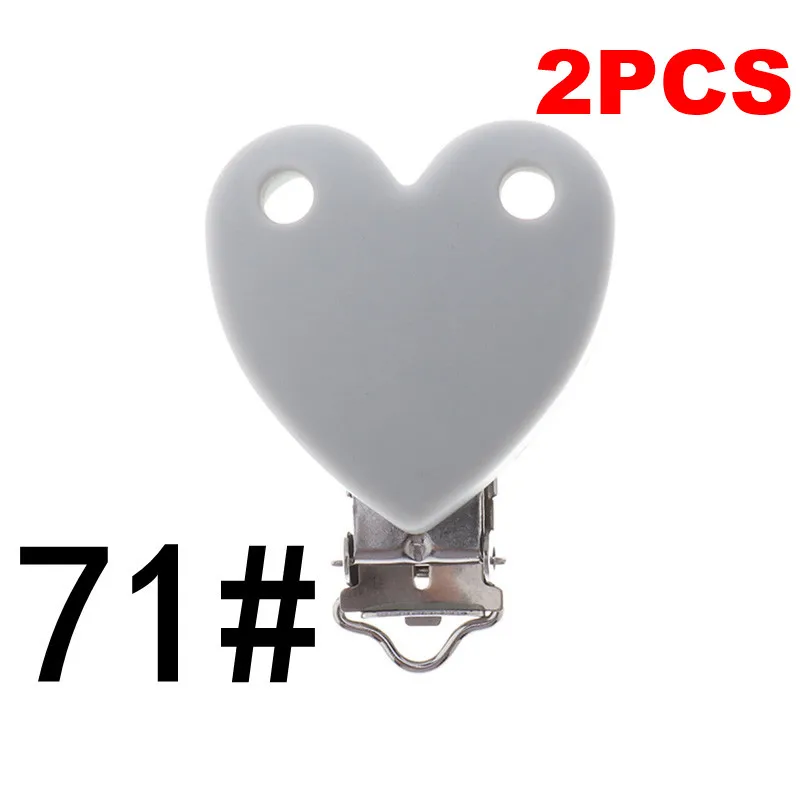 HC-71 Light Gray Fkisbox 2pcs Mouse Pacifier Clip Silicone Bead Baby Teether& Plastic Teething Accessories Nipple Clasps Toy DIY Round Koala - Цвет: HC-71 Light Gray