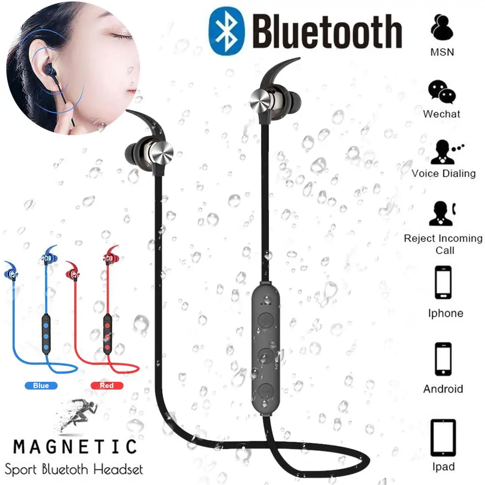 Bluetooth гарнитура 5 0 с силиконовым ушным колпачком многофункциональные спортивные