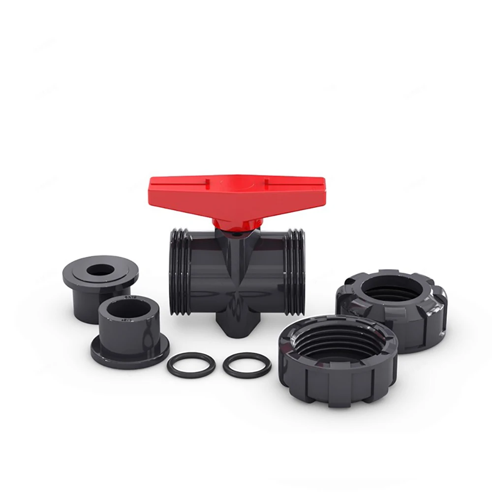 1/2 дюйма ~ 2 ПВХ шаровой клапан пластиковый переключатель для водопроводной трубы