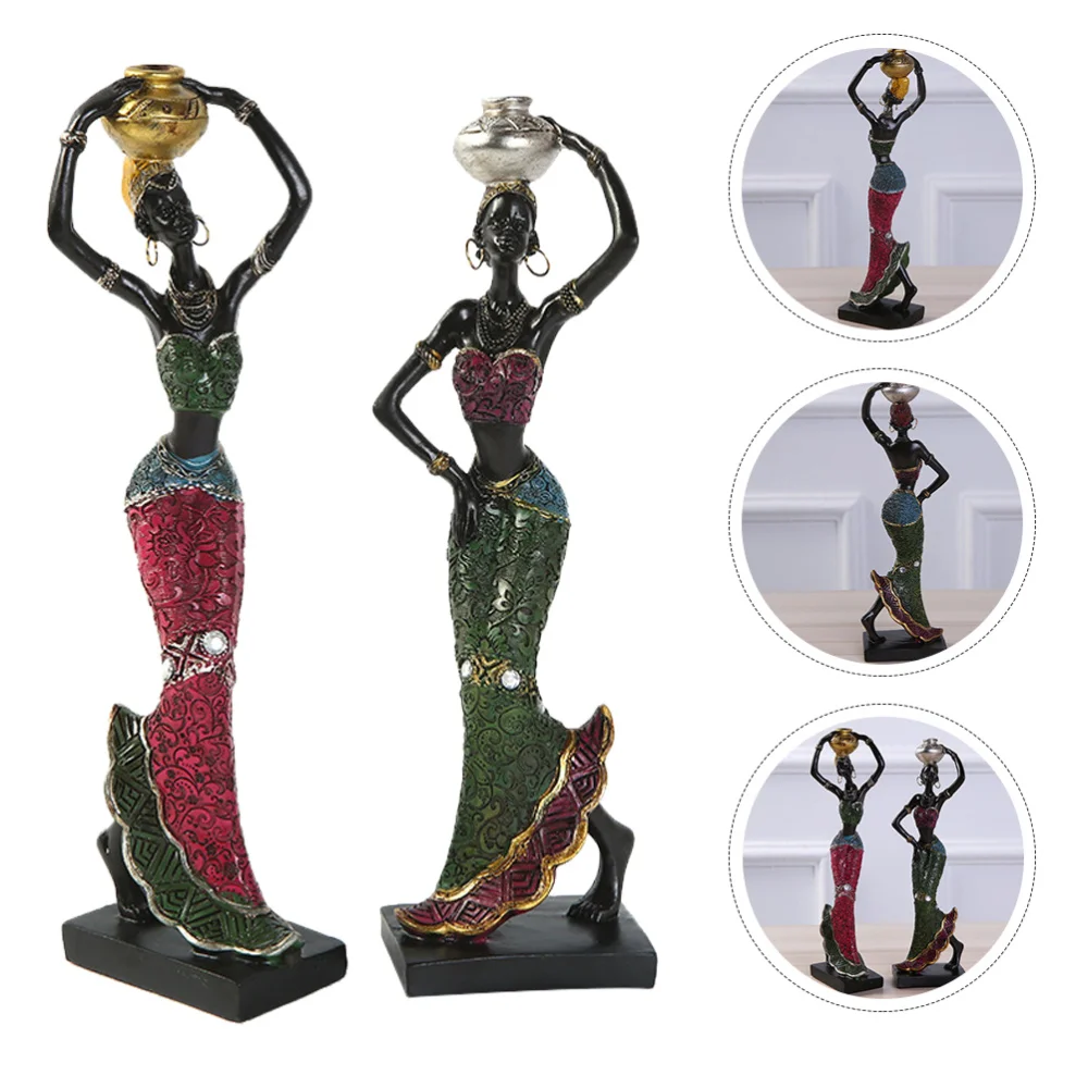 

2Pcs Creative Adornments Desktop Decorations Resin Crafts Table Ornaments