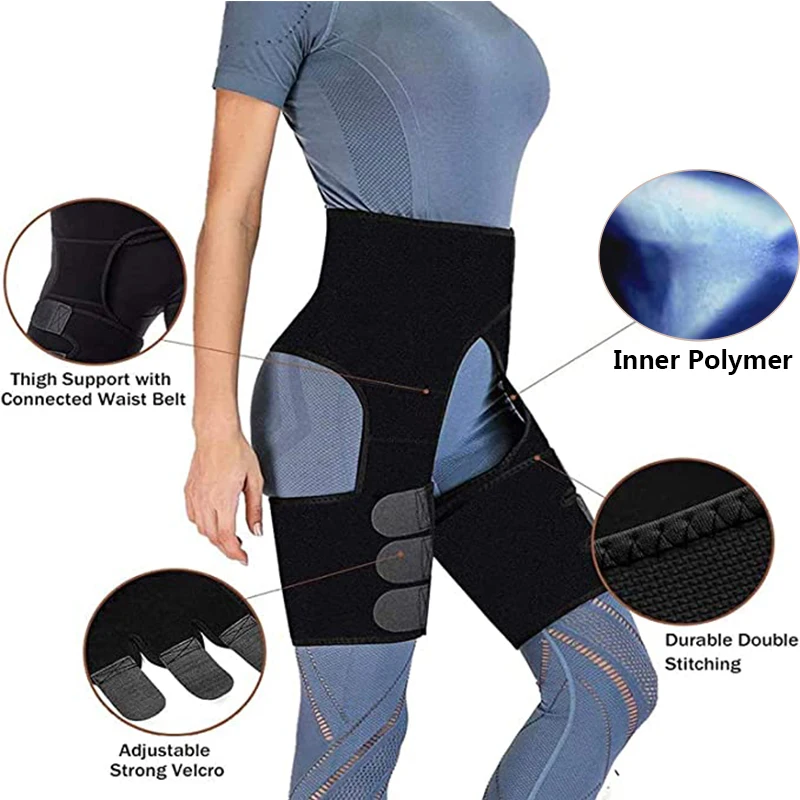 Thigh Trimmer Polymer Thermo Waist Trainer Leg Shaper Butt Lifter Hip Enhancer Shapewear Workout Slimming Belt Sweat Sauna Band