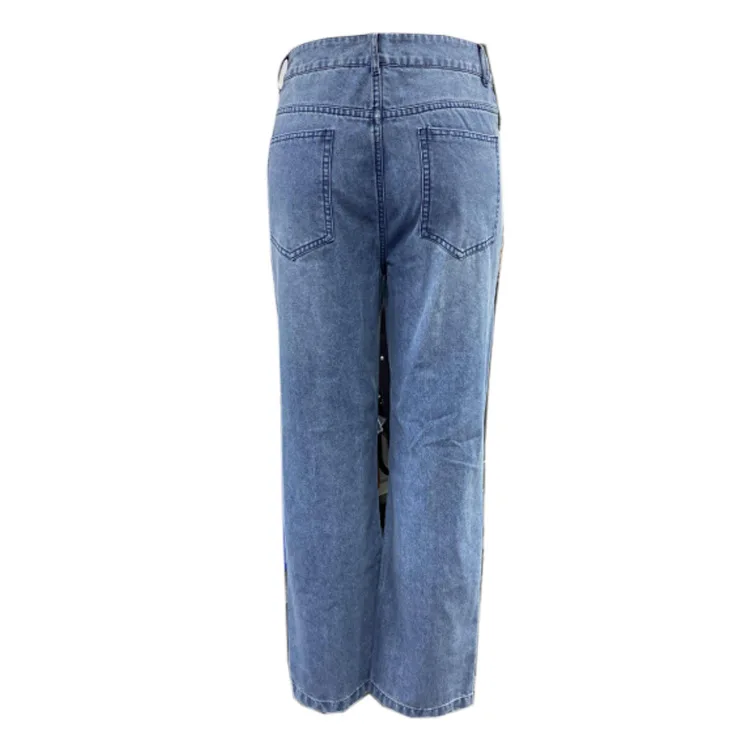 

2021 summer new women's jeans trousers ripped holes are thinner women's jeans trousers