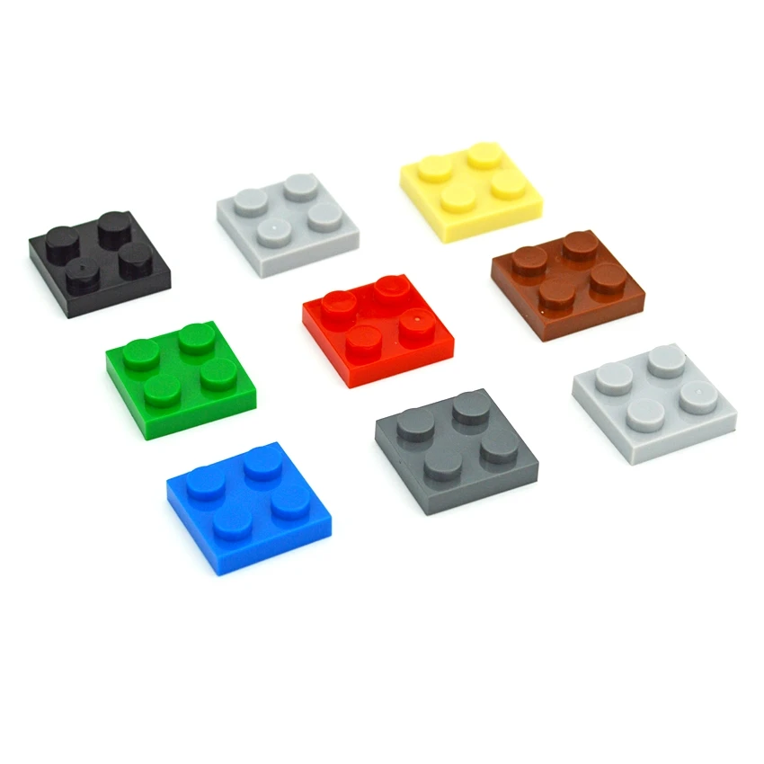 Thin Figures Bricks 2x2 Dots Multiple color DIY Educational Creative Size Bulk Set Building Blocks Compatible Classic Parts | Игрушки и