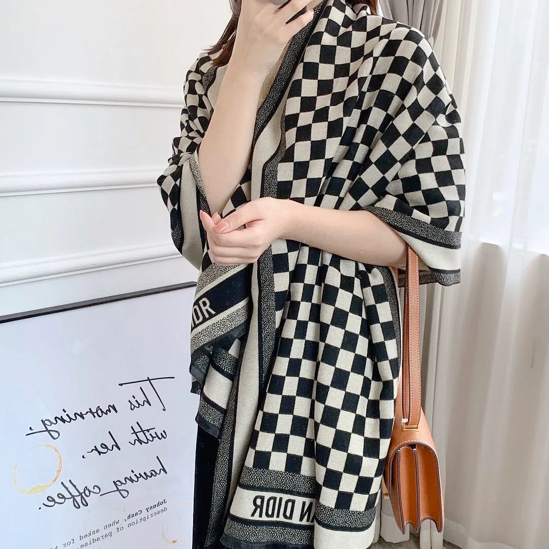 

Осенне-зимний новый двусторонний теплый женский шарф женский Универсальный шарф из кашемира и пашмины женские шарфы Bufanda Mujer