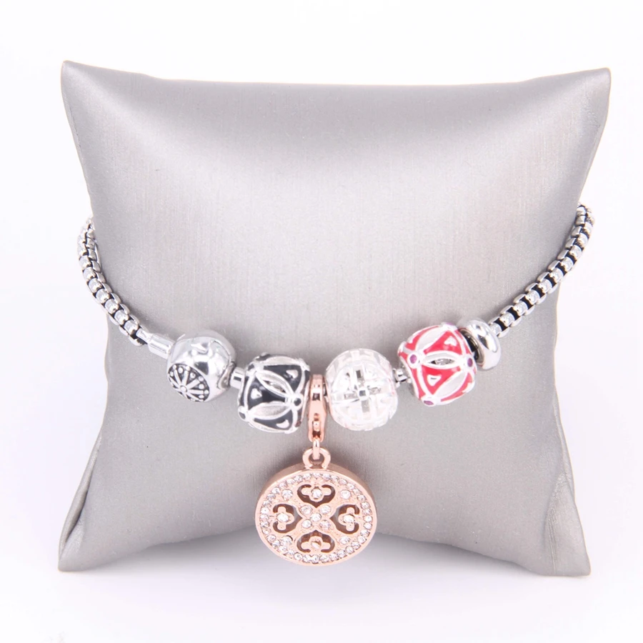 Треугольный браслет Hemiston TS DIY с подвеской из розового золота в стиле Rebel Heart для