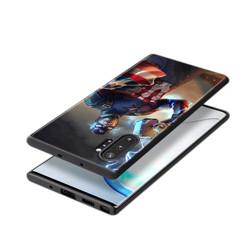 

Marvel Avengers Captain America Super Hero For Samsung Galaxy S21 S20 FE Ultra S10 Lite S9 S8 Plus S7 5G TPU Silicone Phone Case