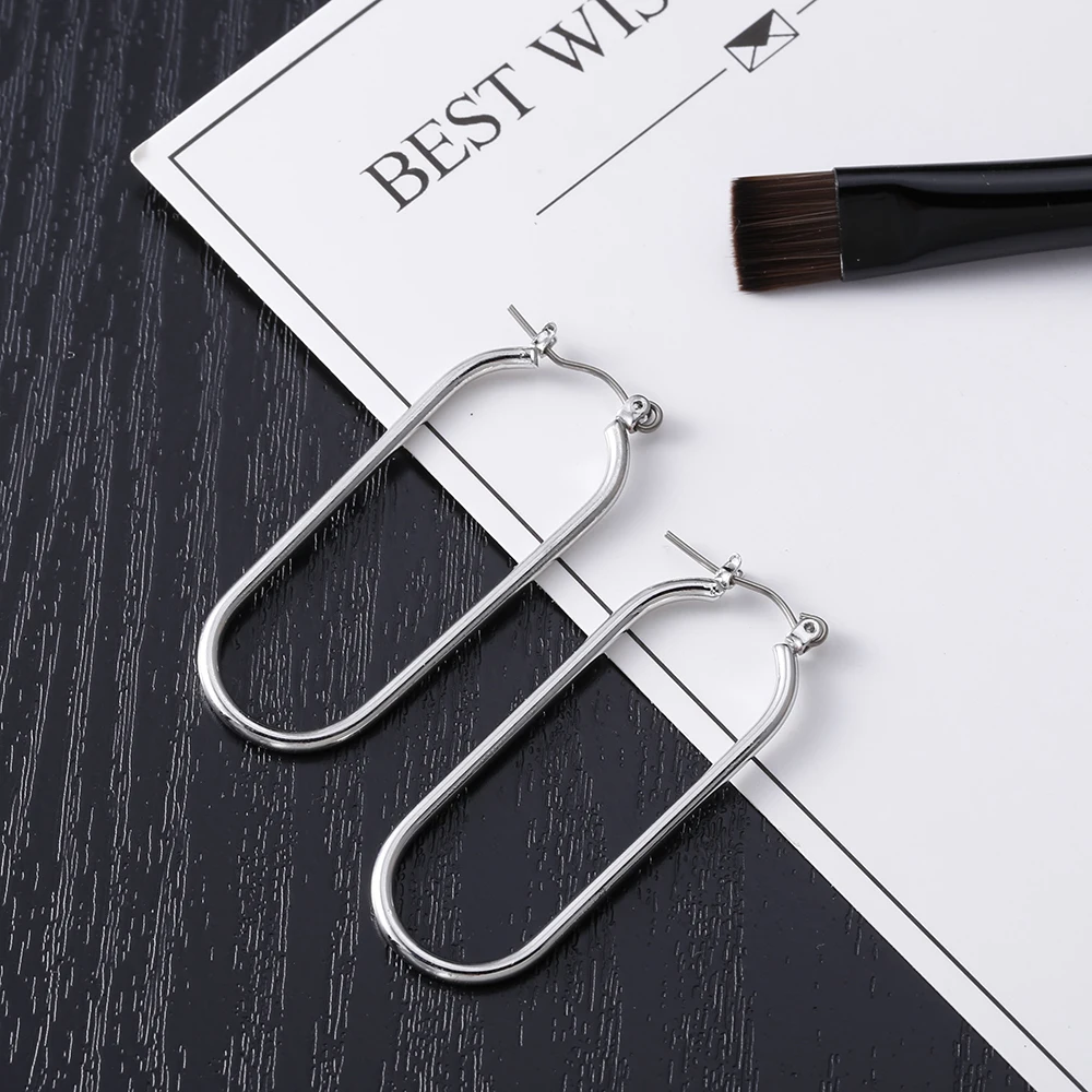 VIVILADY модные массивные квадратные большие серьги-кольца для женщин унисекс