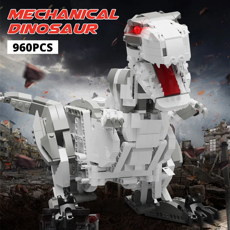 KAIYU 960 шт. с рисунком динозавра из мультфильма Парк Юрского периода RC тираннозавр