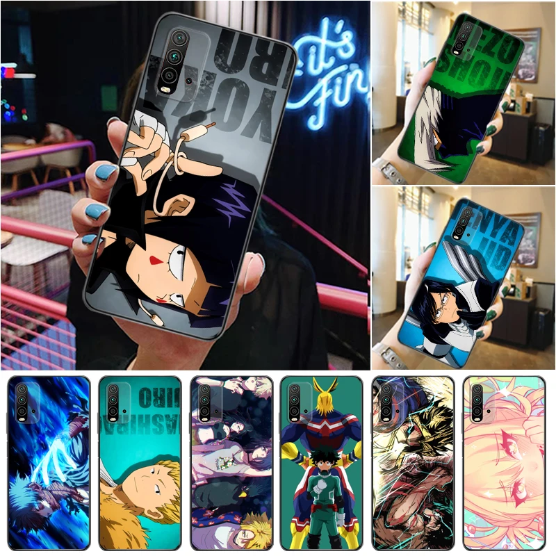 

My Hero Academia Tomura Boku Bakugou Katsuki Dabi Shigaraki Todoroki Shouto Phone Case For Xiaomi Redmi 9 9T 9A Pro Cases Coque