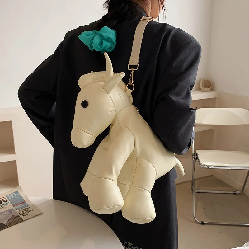 

Cute Cartoon Cow Double Back Japan and South Korea 2021 New Literary Personality Single Shoulder Messenger Backpack