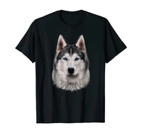 siberian husky dog face t shirt