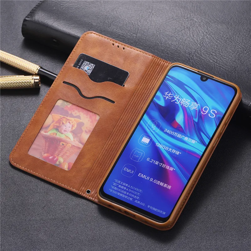 Магнитный кожаный чехол для huawei Y5 Y6 Y7 Y9 P Smart Plus 2019 откидной Honor 10 20 P30 Pro Lite Case