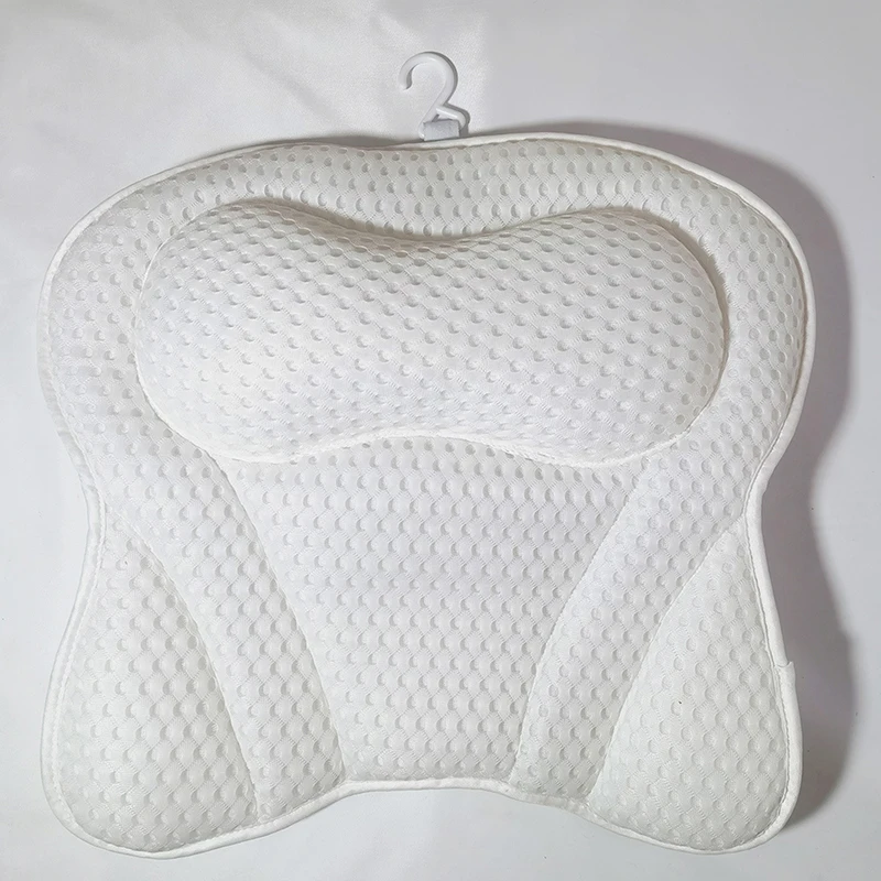 

White Butterfly Bath Pillow Breathable Bathroom Cushion Accersories for Home Bathroom Accessories with Suction Cups