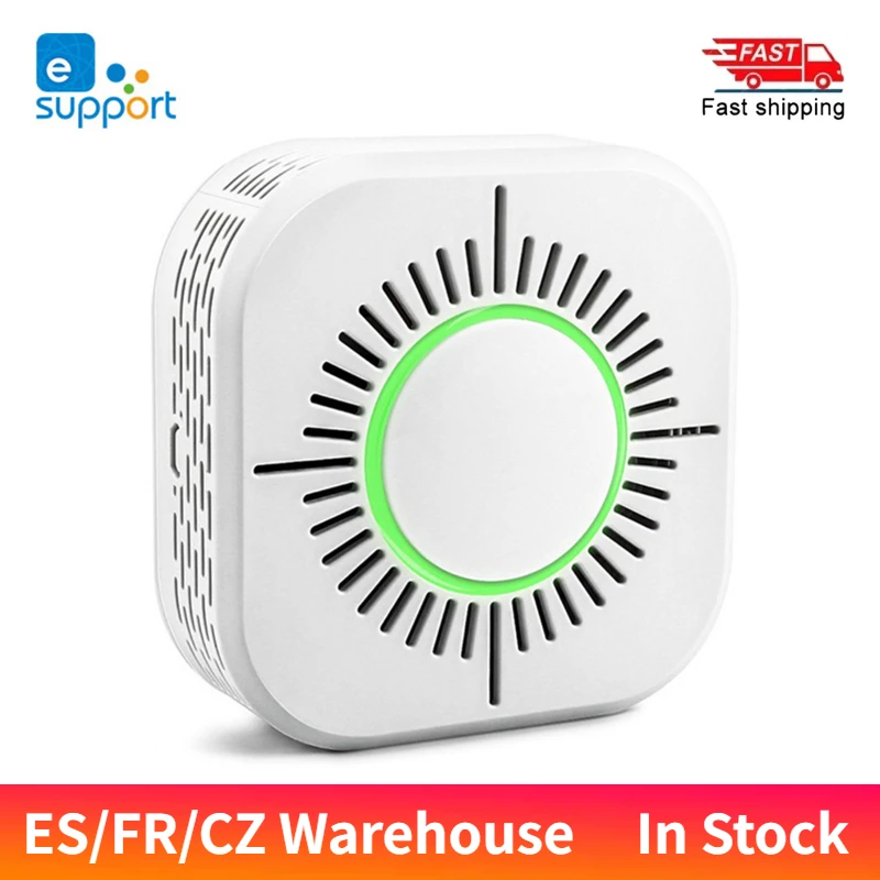 EWeLink детектор дыма Сенсор Беспроводной 433 МГц пожарной безопасности охранная