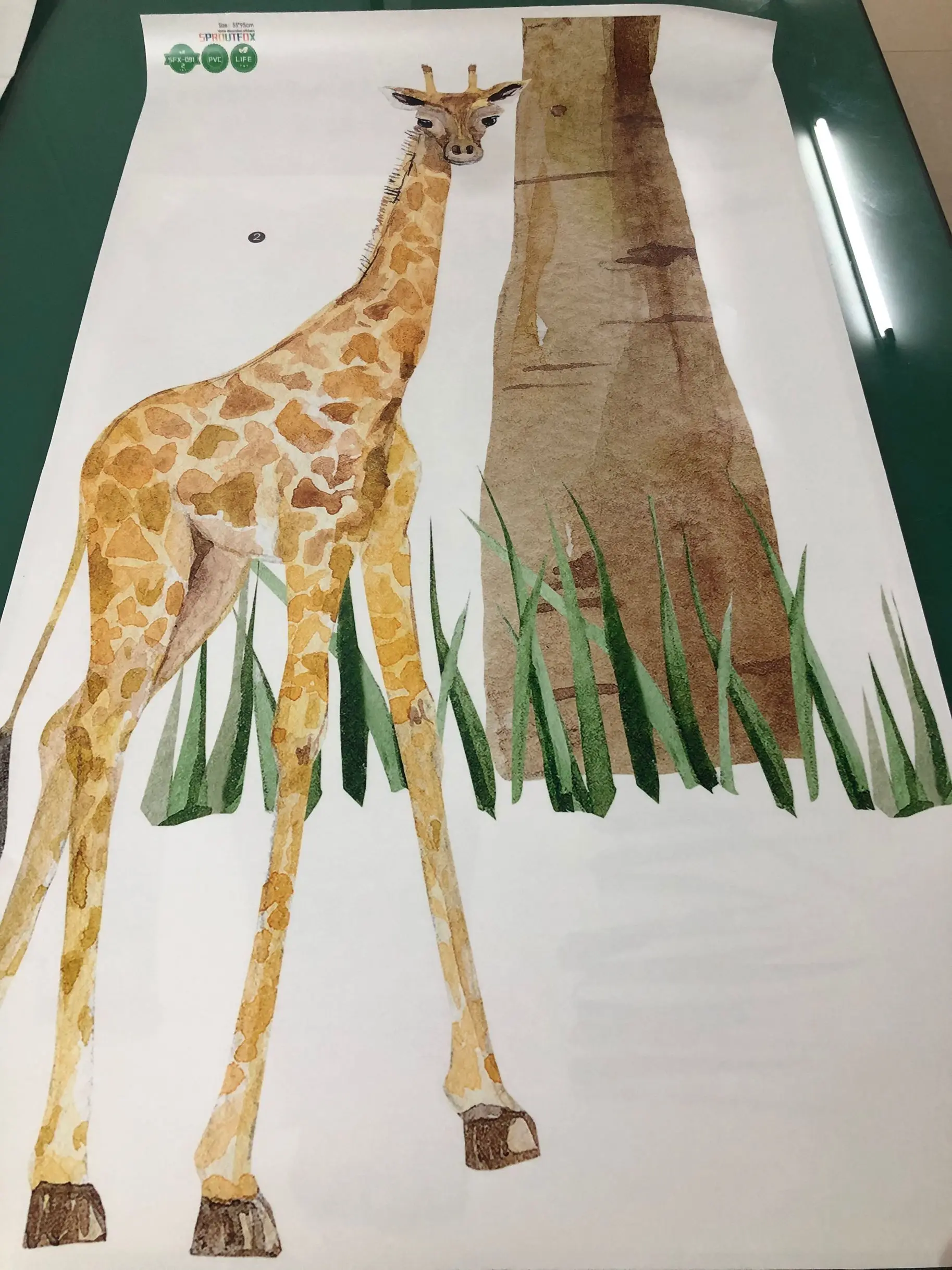 Большие лесные животные настенные Стикеры для детской комнаты жираф слон Зебра