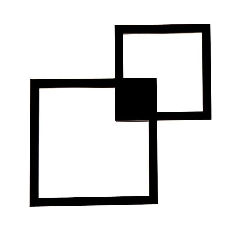 Современные квадратные светодиодные Настенные светильники в форме алюминиевой