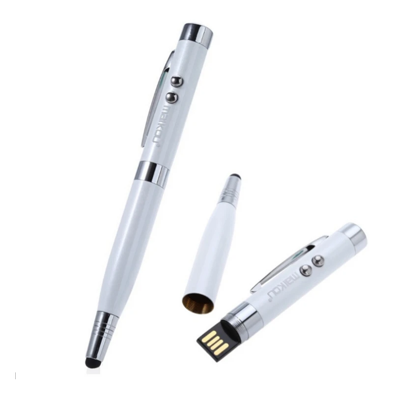 4 Colors Light Laser Pen Shape USB Flash Drive 8GB 16GB 32GB 64GB Usb Disk 2.0 Stylus Memory Stick Custom Logo | Компьютеры и офис